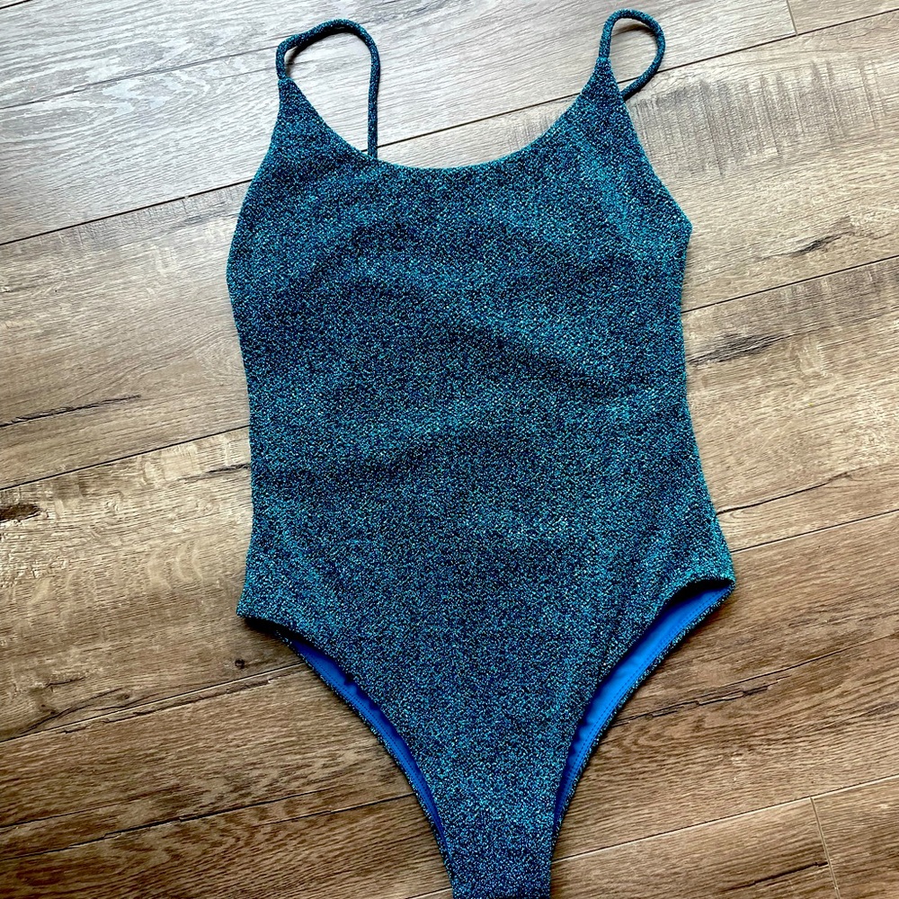 Mikoh Lurex Lele Cobalt Small NWT